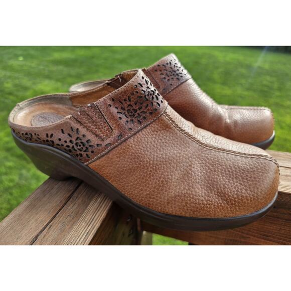 ARIAT Santa Cruz Comfort Clog Brown Caramel Leather Padded Insole US 10 B - Picture 1 of 12